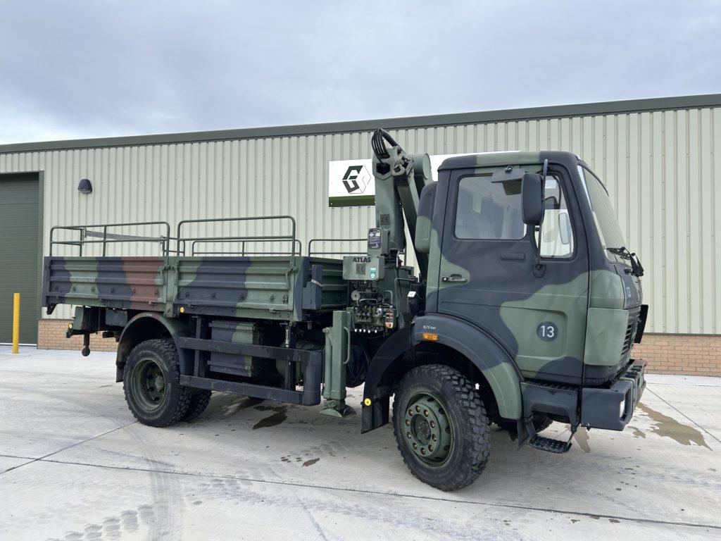 military vehicles for sale - Mercedes 1017 4x4 Cargo Truck With Crane