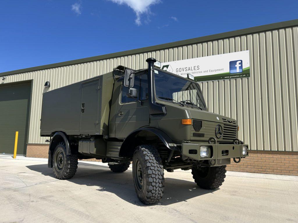 military vehicles for sale - Mercedes Unimog U1550L 4×4 Box Truck